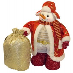 Снеговик в красном