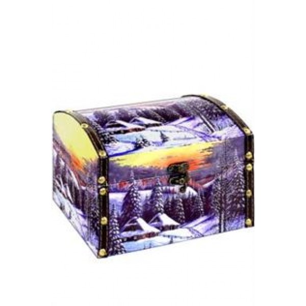 Шкатулка зимний лес + сувенир Шкатулка зимний лес + сувенир