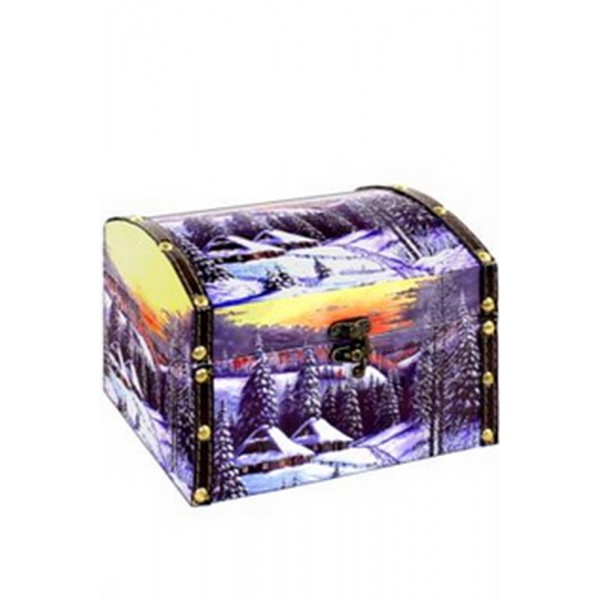 Шкатулка зимний лес + сувенир Шкатулка зимний лес + сувенир