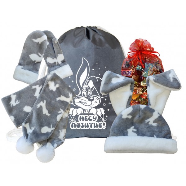 Набор Несу позитив (рюкзак,шапка,шарф,варежки) Набор Несу позитив (рюкзак,шапка,шарф,варежки)