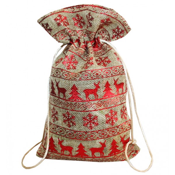 Джутовый мешочек (металлизированный ) Джутовый мешочек (металлизированный )