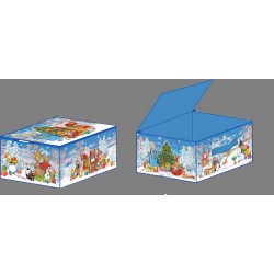 Короб Деда Мороза синий (разборный)