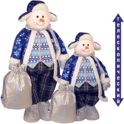 В-28 Снеговик на телескопических ногах в синем