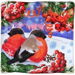 М-20 Подушка Снегири 33см33см