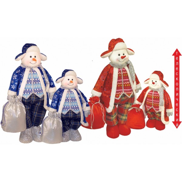 В-23 Снеговики на телескопических ногах 45см-75см В-23 Снеговики на телескопических ногах 45см-75см