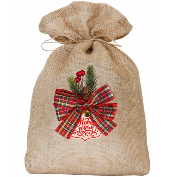 Джутовый мешочек миди Джутовый мешочек миди