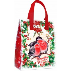 Сумочка Снегири (с клапаном)