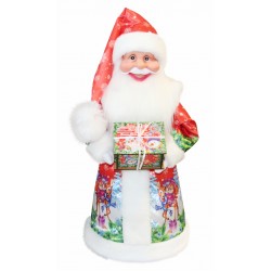 Дед Мороз в красной атласной шубе