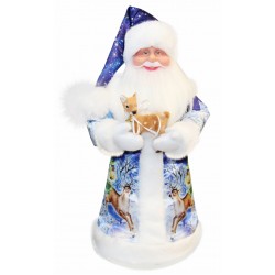 Дед Мороз в атласной шубе 43см